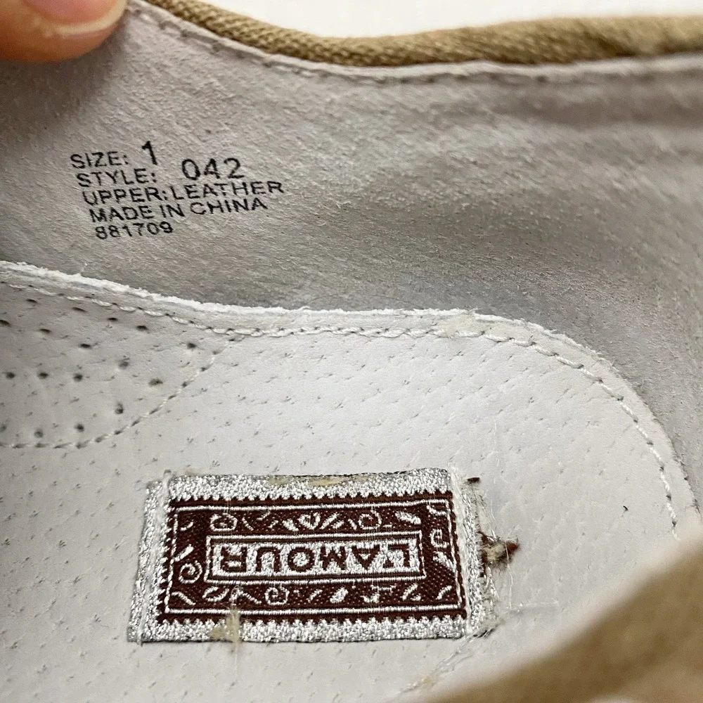 L'Amour White and Tan Kids Saddle Oxfords